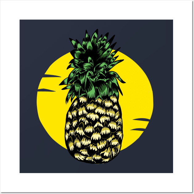 Pineapple yellow Wall Art by Winshop